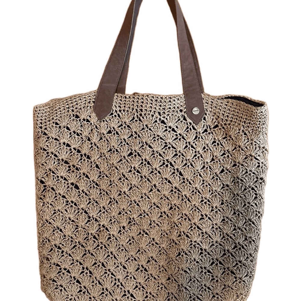 Seafolly Tan Woven Tote Bag